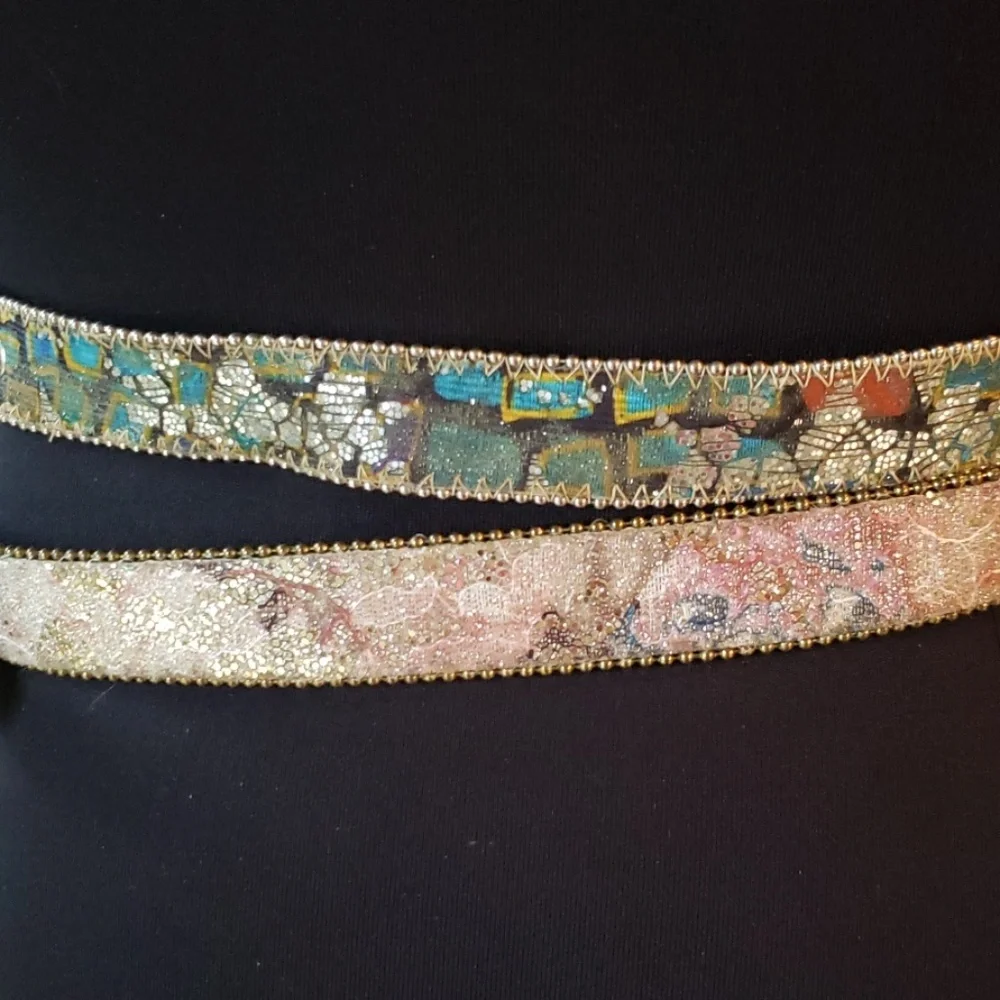 Vintage glitter belts